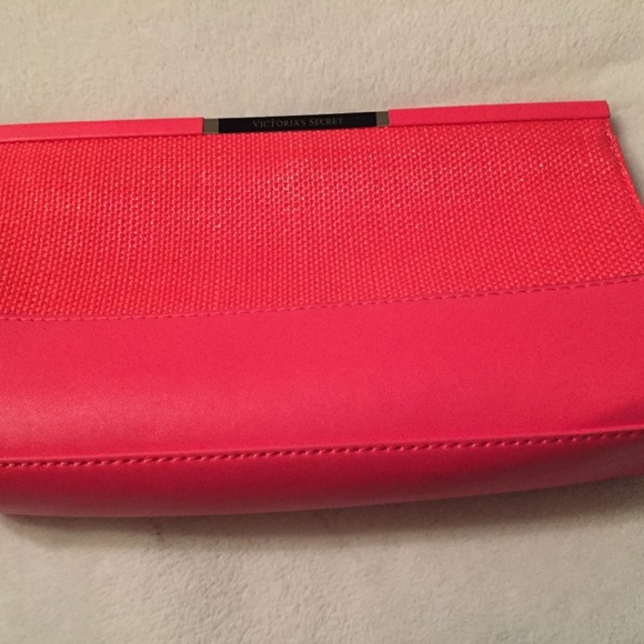 Victoria's Secret Handbags - Victoria Secret red orange clutch bag - REDUCED !!
